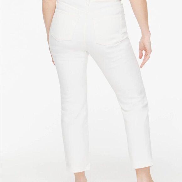 J. Crew Factory BX451 Curvy essential straight white jean stretch size 35Tall - Picture 6 of 13